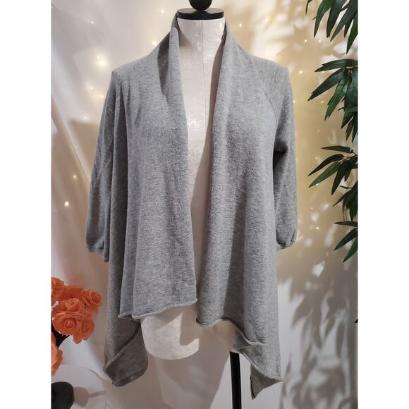Juicy Couture Vtg Y2K Wool Angora Cashmere Open Waterfall Cardigan Sweater Sz P - Picture 1 of 10